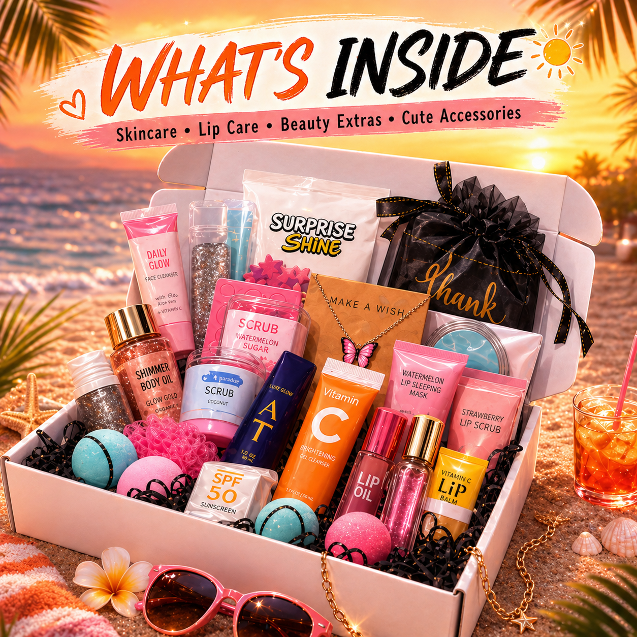 BOÎTE D'ÉTÉ HOT GIRL - Coffret de vacances d'été