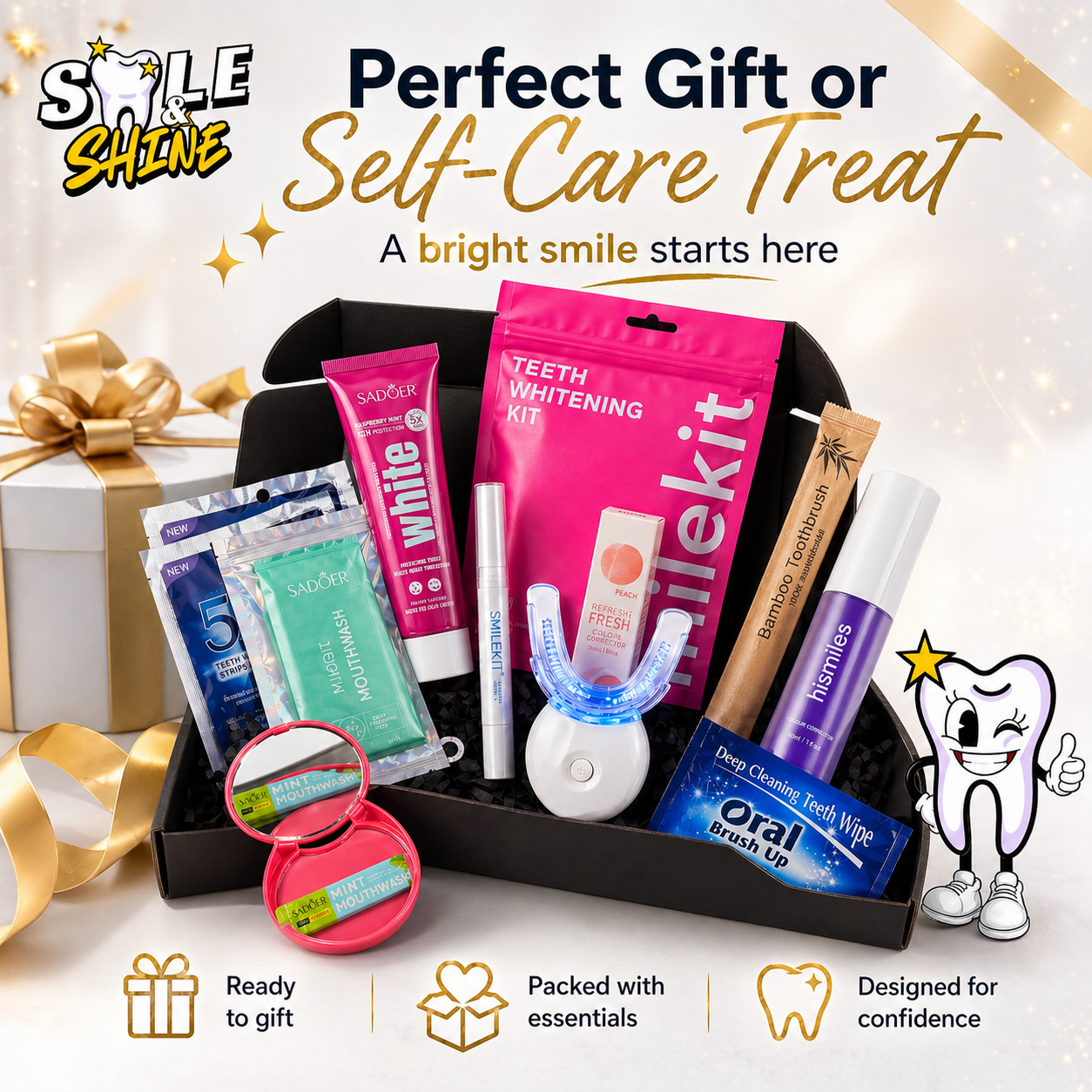 SMILE & SHINE BOX : Votre coffret de soins pour le blanchiment des dents